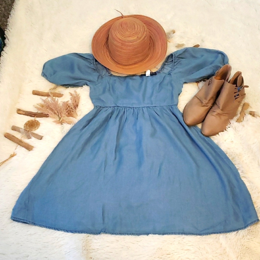 👒👢👗 New Beautiful Dusty blue Dress
